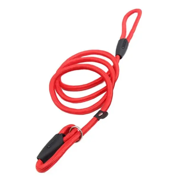 Praktické vodítko s obojkem pro psy 110 cm, červené Cenová Bomba