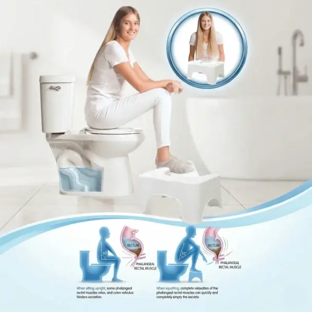 WC stupínek pro dospělé a děti – podpora přirozené polohy na toaletě Super Cena