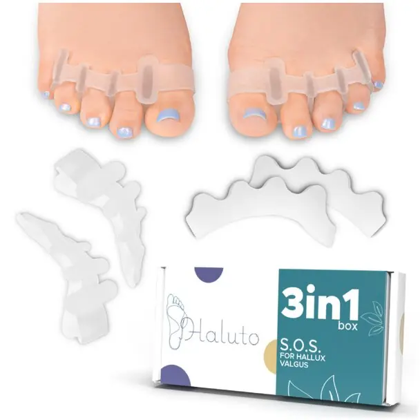 Nízká Cena Gelový oddělovač prstů na nohou pro hallux valgus sada 6ks