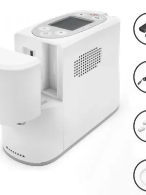 Značkový Přenosný kyslíkový koncentrátor s baterií, Kingon P2, 2 x Li-ion 6,8 Ah, 5L/min, 96%