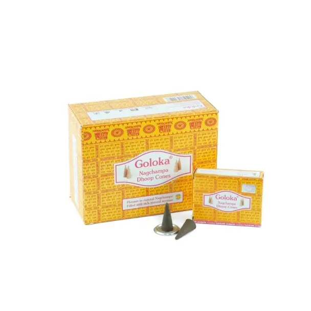 Přímo Od Výrobce GOLOKA - Nag Champa vonné kužely, 10ks + stojan