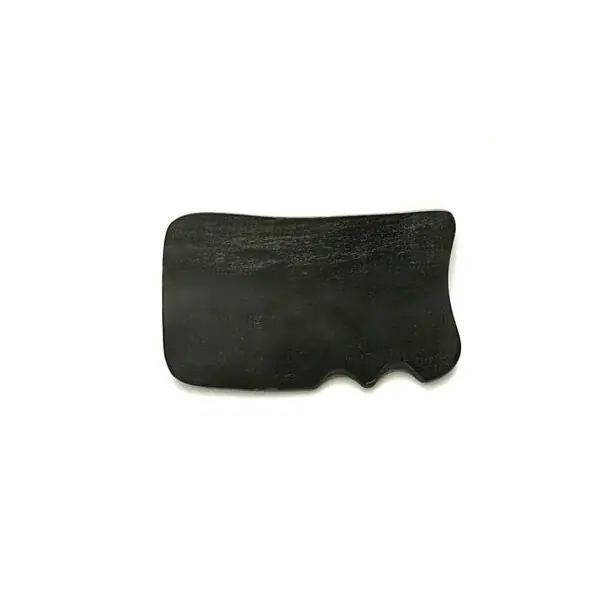 Přírodní roh masážní kámen Gua Sha ve tvaru obdélníku, 10 x 5 cm Značkový