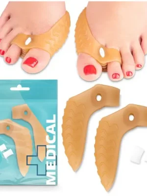 Značkový Silikonový oddělovač prstů na hallux valgus s klinem, 1 pár