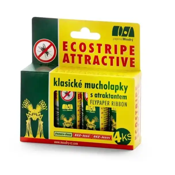 Hit Sezóny Mucholapka lepící na mouchy, Ecostripe Attractive, 4 ks