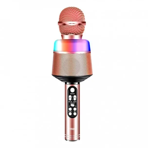 Must-Have Bluetooth karaoke mikrofon s reproduktorem, WM-100-Růžový