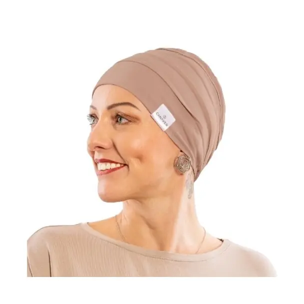 Nejprodávanější Čepice po chemoterapii, dámská Canaver (2-vrstvá) hnědá, 52 cm