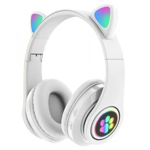Zlevněný Bezdrátová sluchátka pro děti Cat Ears-Bílá