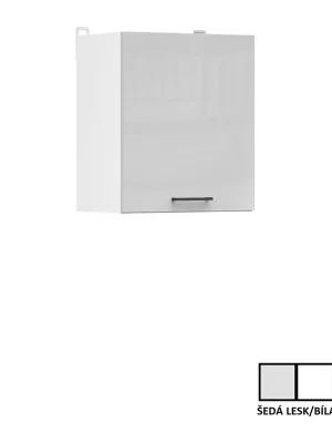 Kuchyňská skříňka Junona Tafla 50 cm, univerzální, šedý lesk/bílá Odeslání Ihned