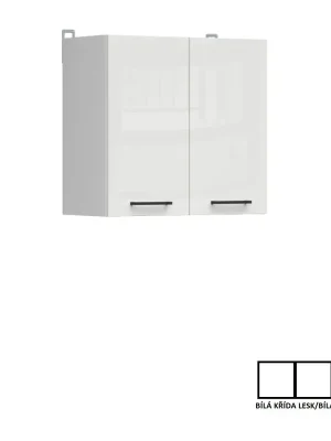 Kuchyňská skříňka Junona Tafla 60 cm, bílá/bílá křída lesk Nová Kolekce
