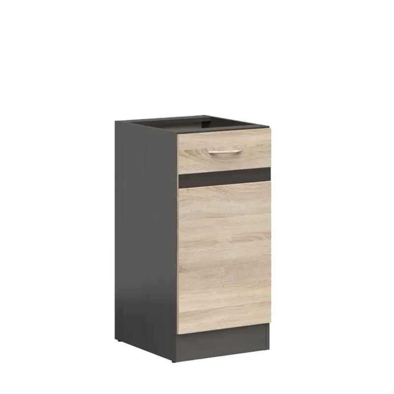 Kuchyňská skříňka Junona 40 cm, pravá, wenge/dub sonoma Tovární Cena