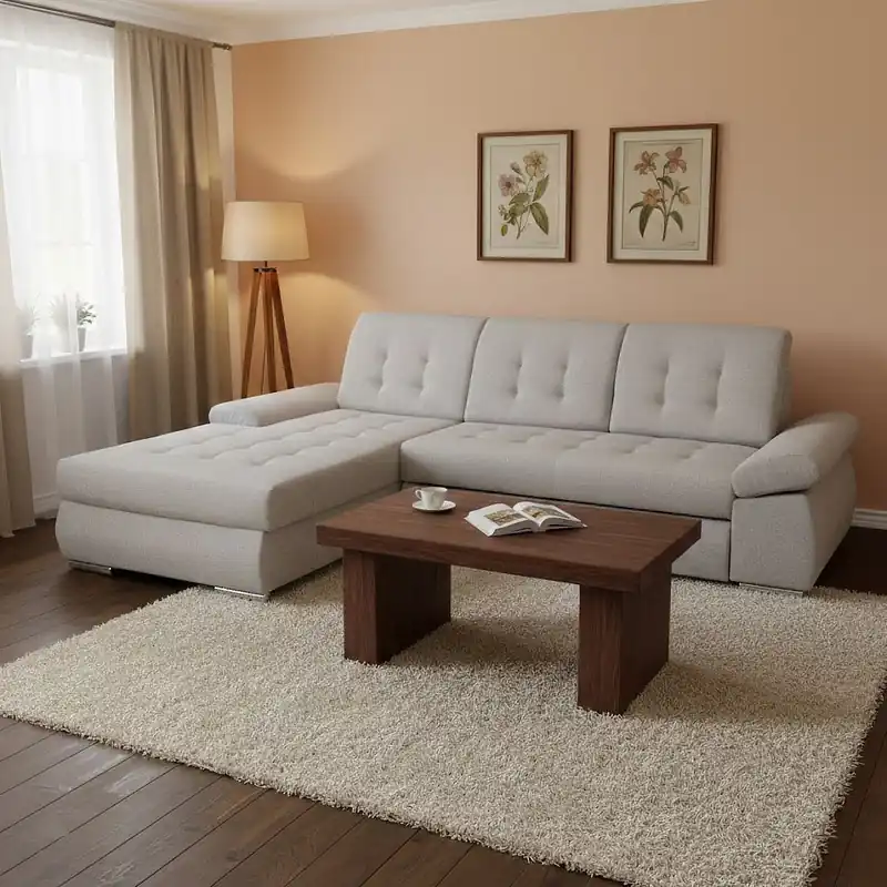 Akční Nabídka Sedací souprava Brazil Mini, pravá, světle šedá Matana 01