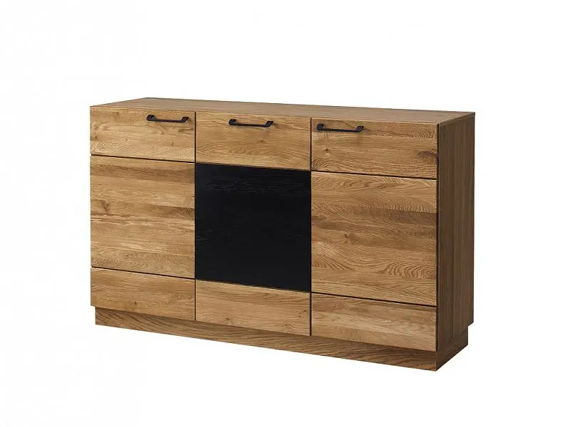 Finální Výprodej Komoda Monuriki 45, dub medový/černý mat