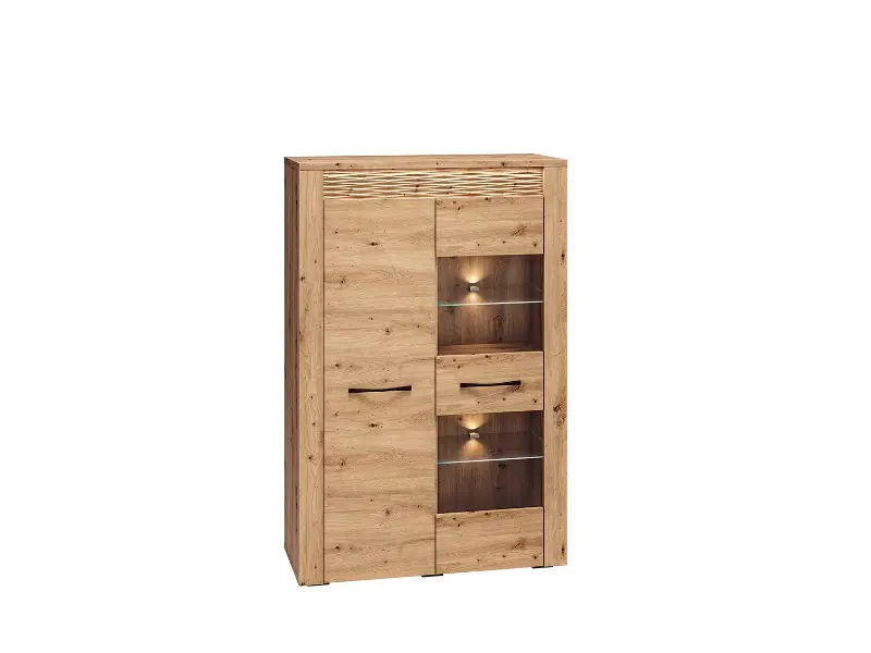 Oblíbený Vitrína Alvin 05 nízká, dub artisan