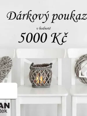 Dárkový poukaz v hodnotě 5000 Kč Výhodná Nabídka