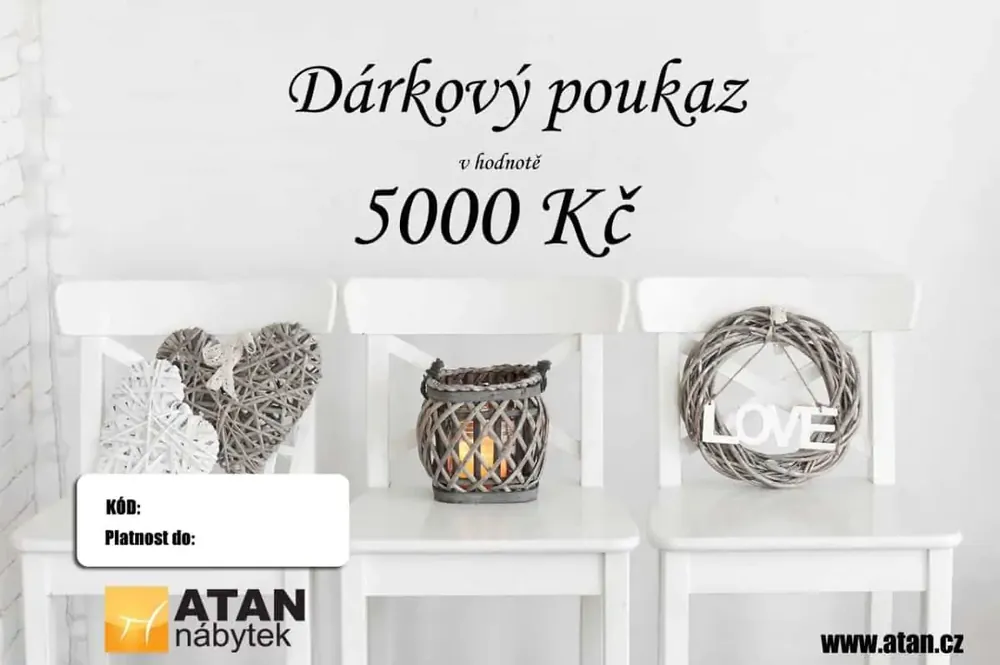 Dárkový poukaz v hodnotě 5000 Kč Výhodná Nabídka