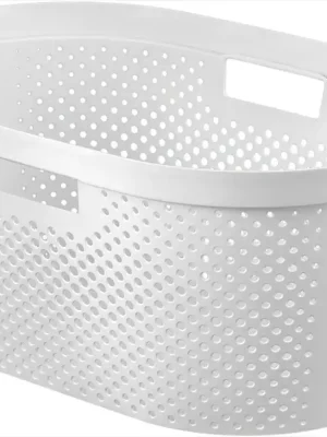 Časově Omezené Koš na čisté prádlo INFINITY DOTS 39L - bílý