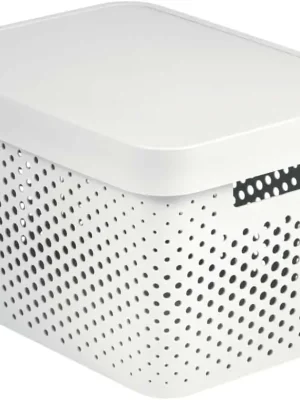 Box INFINITY DOTS 17L - bílý Nová Kolekce