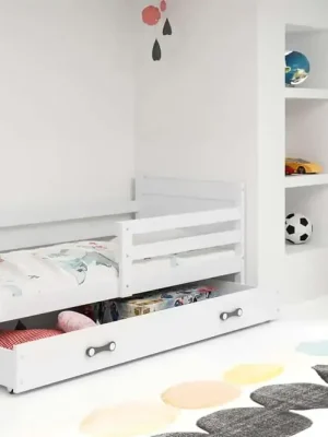 Dětská postel Riky 90x200 - bílá Akční Nabídka