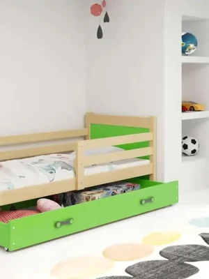 Akční Nabídka Dětská postel Riky 90x200 - borovice/zelená