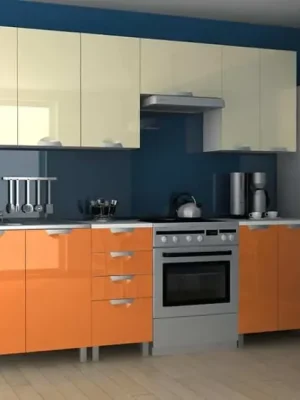 Dokud Zásoby Vydrží Kuchyňská linka Korry 180/240 - oranžová+vanilka lesk/RLG