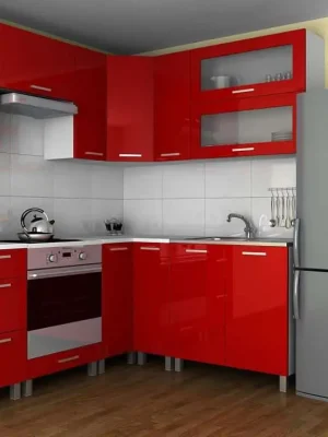 Jen Po Omezenou Doba Rohová kuchyňská linka Grepolis - červený lesk/MDR