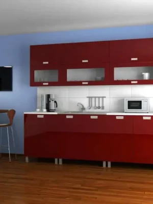 Cenově Výhodný Kuchyňská linka Saleri 260 - bordo lesk/MDR