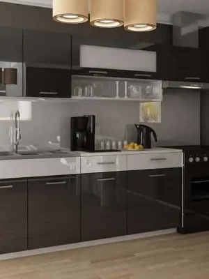 Kuchyňská linka Dolomiti 180/240 černý lesk Přímo Od Výrobce