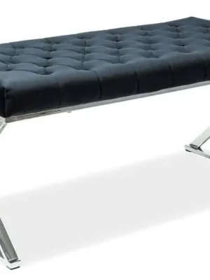 Čalouněná lavice ONYX černá/chrom Super Cena
