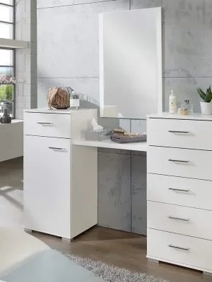 Toaletní stolek se zrcadlem PAMELA 310 alpská bílá Víkendová Akce