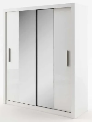 Šatní skříň IDEA 03 bílá zrcadlo 180 cm Autentický