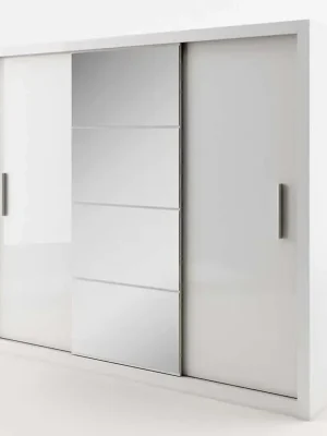 Expresní Doručení Šatní skříň IDEA 01 bílá zrcadlo 250 cm