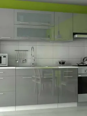 Hit Sezóny Kuchyňská linka Dakota 180/240 šedý lesk