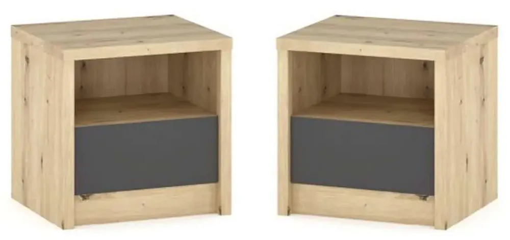 Set 2 kusů nočního stolku DOMINKA dub artisan/šedý Odeslání Ihned