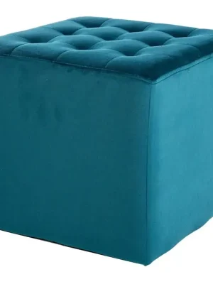 Taburet LORI velvet tyrkysová Nízká Cena
