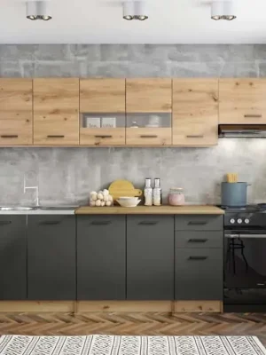 Nejprodávanější Kuchyně PERLA 260 - dub artisan/šedá matná