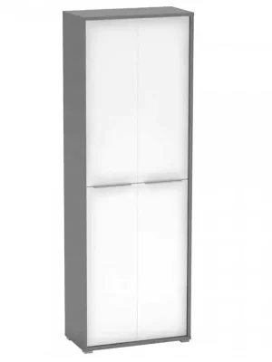 Zlevněný Vysoká skříň RIOMA NEW TYP 5 - grafit/bílá
