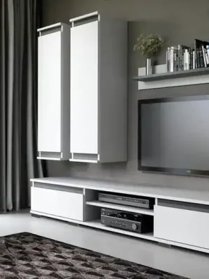 Finální Výprodej Obývací stěna OHIO bílá/antracit