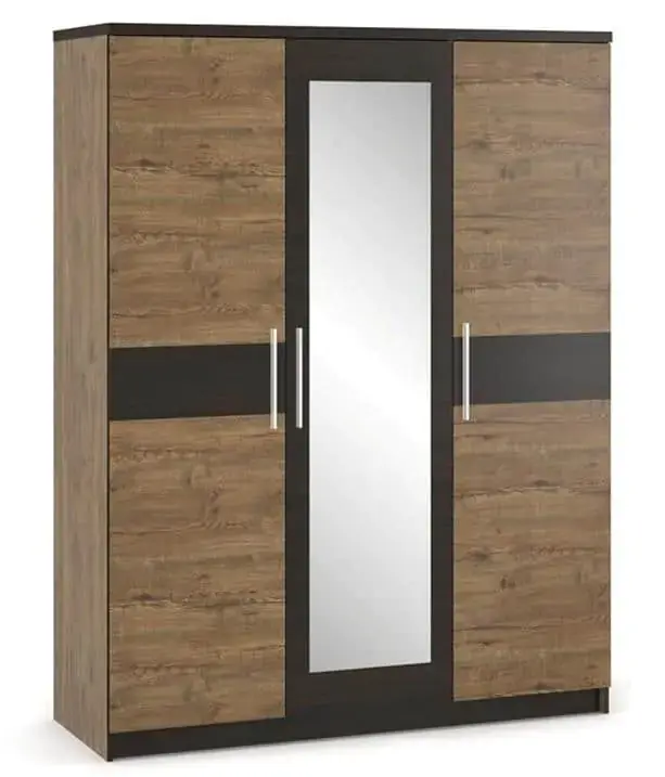 Akční Nabídka Šatní skříň 3D VERONIKA april/wenge/zrcadlo