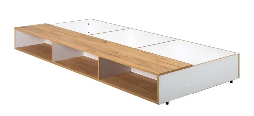 Zásuvka pod postel WOODY – bílá/dub kraft zlatý Akce