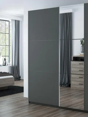 Šatní skříň BISMARK 150 grafit/grafit Akční Nabídka