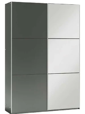 Šatní skříň VALERIANO 120 grafit/zrcadlo Akční Nabídka