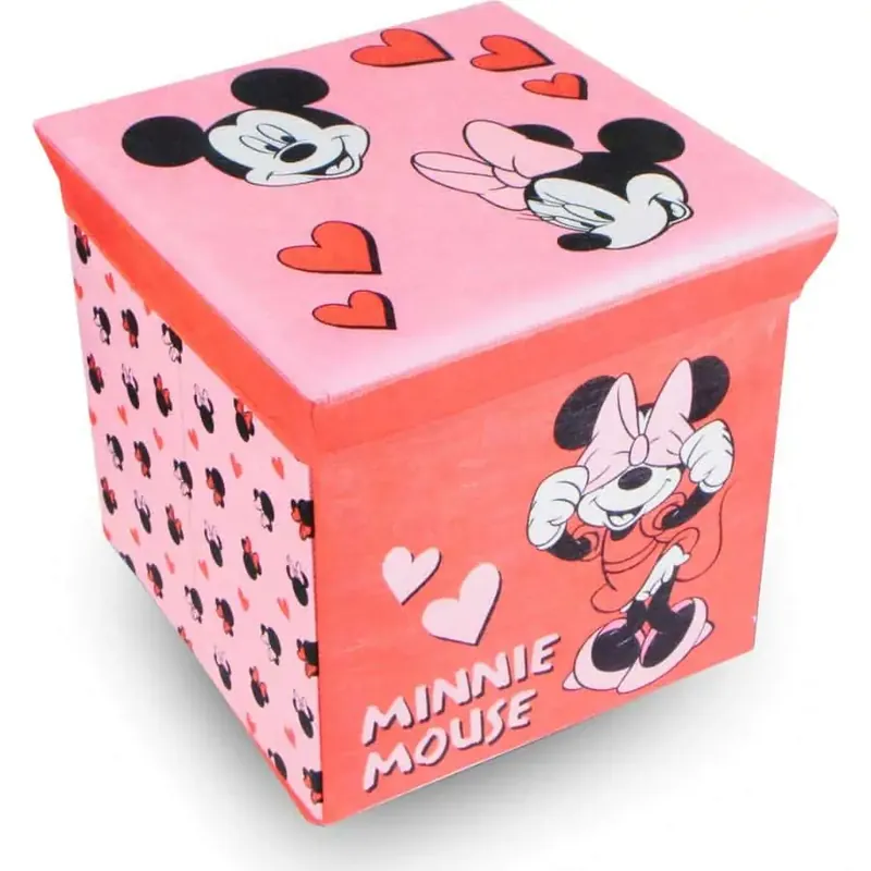 Poslední Šance Úložný box na hračky Minnie růžová s víkem UBBH0770
