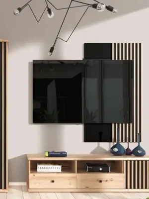 Obývací sestava BARBUS dub artisan/černá Oblíbený