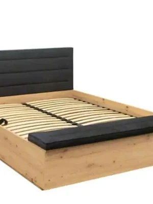 OSTIA postel LOZ/160/B, dub artisan/černá Vrácení Zdarma