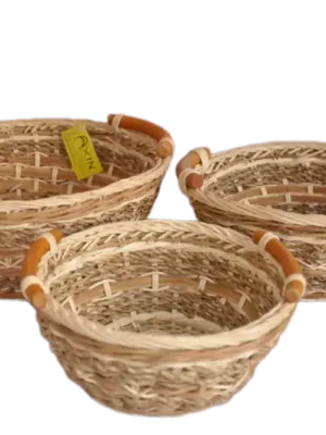 Set 3 kusů ratanových košíků Nejlepší Volba