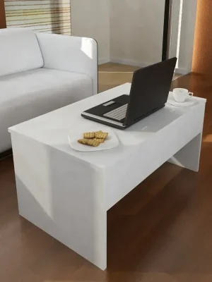 Expresní Doručení Rozkládací konferenční stolek ALBURY bílá