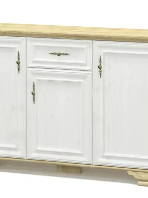 Autentický Komoda 3D1S SCORDIA borovice andersen/zlatý dub