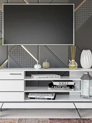 Televizní stolek ZINDER bílá Omezená Nabídka