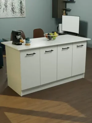 Cenová Bomba VENTURI kuchyňský ostrůvek, bílá