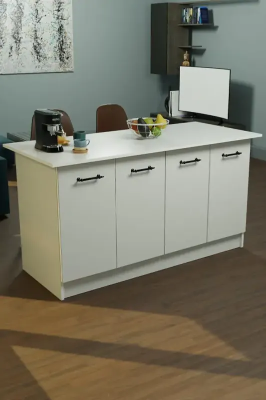 Cenová Bomba VENTURI kuchyňský ostrůvek, bílá
